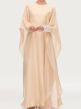 Veiled | Dresses | Veiled Collection Linen Cotton Brown Maxi Dress Modest  Long Sleeve Size Xxs Tall | Poshmark